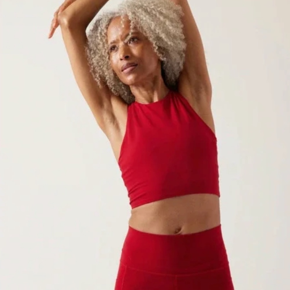 Athleta Conscious Crop Bra A-C - Color: Candy Red, Size: Medium
